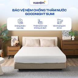Thumbnail Ga Chống Thấm Vua Nệm Goodnight Sumi, Ga Giường Chống Thấm Phủ TPU Kháng Nước, Tăng Tuổi Thọ Nệm Của Bạn 1