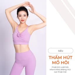 Thumbnail Bộ Tập Yoga LV24N01F507 Thiết Kế Bra Nhún Hoa Đệm Rời & Quần Legging Cạp Cao Livan Sport, Bộ Tập Yoga Nữ, Đồ Tập Yoga Nữ 2