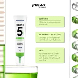 Thumbnail Gel chấm mụn Inolab Derma Ezoyb 5 15 Gram (5% Benzoyl Peroxide + 0.1% BHA) - Từ Hảo 3