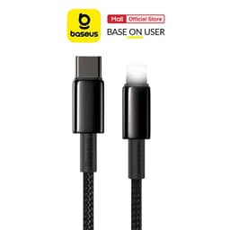Thumbnail Cáp sạc nhanh Typec to IP PD20W 3.0A dùng cho iP10/11/12 Baseus Tungsten Gold dây bọc dù chống đứt dài 1M/2M 3