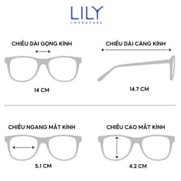Thumbnail Gọng kính mắt vuông nam nữ LILYEYEWEAR chất liệu nhựa chắc chắn kiểu dáng thanh lịch hiện đại thời thượng 3060KOR 2