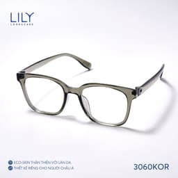 Thumbnail Gọng kính mắt vuông nam nữ LILYEYEWEAR chất liệu nhựa chắc chắn kiểu dáng thanh lịch hiện đại thời thượng 3060KOR 4