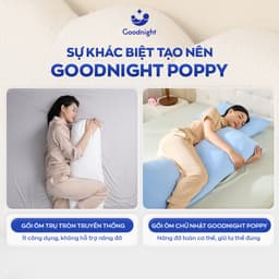 Thumbnail Ruột Gối Ôm Goodnight Poppy 45x120cm, Gối Bông Gòn Đa Năng, Giữ Tư Thế Ngủ Đúng, Tạo Cảm Giác Thoải Mái Khi Ngủ 4