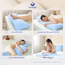 Thumbnail Gối Ôm Vua Nệm Goodnight Poppy 45x120cm, Gối Ôm Dài Đa Năng, Giữ Tư Thế Ngủ Đúng, Tạo Cảm Giác Thoải Mái Khi Ngủ 4