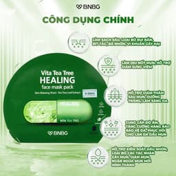 Thumbnail Combo 10 Mặt nạ tràm trà làm dịu, giảm sưng viêm mụn BNBG Vita Tea Tree Healing Face Mask Pack 30ml 4