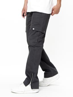 Thumbnail Quần kaki nam túi hộp ống đứng KQSTYLING forn đứng kaki dày dặn phối nhiều túi - Zip - Xám đậm 3