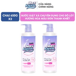 Thumbnail Combo 2 Chai nước Giặt Xả MaxKleen chuyên dụng cho đồ lót Hương hoa mẫu đơn thanh khiết (650g/Chai) Mới 1