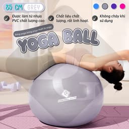 Thumbnail KHÔNG KÈM BƠM BG Bóng Tập Yoga  Nhiều Màu Cao Cấp TÍM-XANH-HỒNG-XÁM 4
