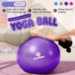 Thumbnail KHÔNG KÈM BƠM BG Bóng Tập Yoga  Nhiều Màu Cao Cấp TÍM-XANH-HỒNG-XÁM 3