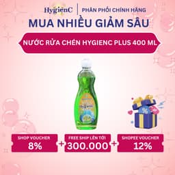 Thumbnail Nước Rửa Chén HygienC Plus 400g Làm Sạch Vết Dầu Mỡ Bám Trên Chén Bát 1