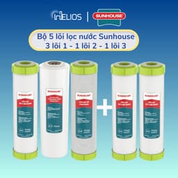 Thumbnail Bộ 5 lõi lọc thô Sunhouse chính hãng ( 3 lõi 1, 1 lõi 2, 1 lõi 3) dùng cho máy lọc nước RO Sunhouse 1