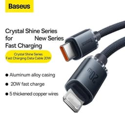 Thumbnail Cáp sạc nhanh, truyền dữ liệu tốc độ cao siêu bền Type C to iP Baseus Crystal Shine Series 1