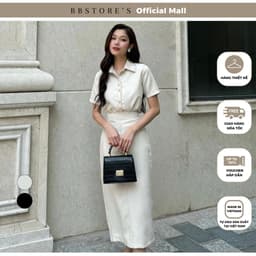 Thumbnail BBSTORE’S Set Áo Sơ Mi Phối Chân Váy Suông Dài Thanh Lịch - K3265 1