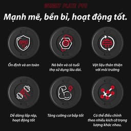 Thumbnail BG - Tạ miếng nhựa pvc đặc ruột tạ bánh nhựa tạ đĩa 1,5kg 4