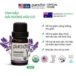 Thumbnail Tinh dầu Oải Hương hữu cơ nguyên chất PURA D’OR Therapeutic Grade Lavender Essential Oil 10ml 1