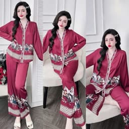 Thumbnail Bộ Ngủ Pijama Dài Tay Hisexy Set Pijama Dài tay Lụa Latin Cao Cấp Mềm Mịn P11 3
