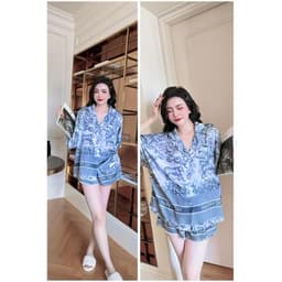 Thumbnail Set Ngủ Pijama Bộ Ngủ  Form Cánh Dơi Lụa Latin Có Túi Áo Cao Cấp P15 4