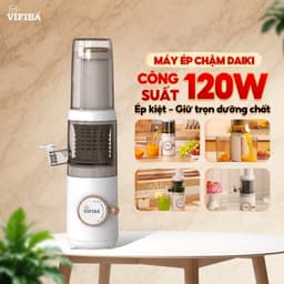Thumbnail Combo Sức Khỏe & Tiện Ích VIFIBA: 1 Máy Ép Trái Cây 120W, 1 Nồi Hấp Điện 2 Tầng Chính Hãng - Nồi Hấp Hẹn Giờ 3