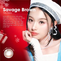 Thumbnail Kính áp tròng VIVIMOON EYECONIC lens cận cho mắt thở màu nâu baby Savage Brown, giãn tròng to 14.5mm hạn sử dụng 6 tháng 2