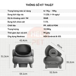 Thumbnail [New 2025] Máy Dọn Phân Mèo Neakasa M1 Thiết Kế OPEN-TOP Phù Hợp Cho Nhiều Mèo, Mèo Lớn Đến 15Kg 4