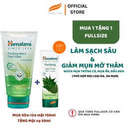 Thumbnail Sữa rửa mặt neem Himalaya Purifying Neem Face Wash 150ml TẶNG Mặt nạ đất sét 50ml 1