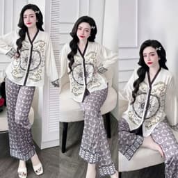 Thumbnail Bộ Ngủ Pijama Dài Tay Hisexy Set Pijama Dài tay Lụa Latin Cao Cấp Mềm Mịn P11 1