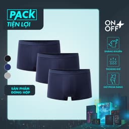 Thumbnail Pack tiện lợi 3 quần lót nam ONOFF dáng trunk (boxer) thoáng mát, kháng khuẩn, khử mùi 18UO24A317 2