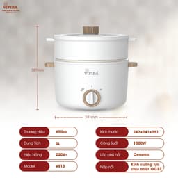 Thumbnail Combo Tiện Ích 1 Máy Ép Trái Cây 120W, 1 Nồi Lẩu Điện Siêu Tốc  Công Suất 1000W 1