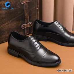 Thumbnail Giày công sở oxford siêu nhẹ, tăng chiều cao SmartMen SD-16 Đen 1