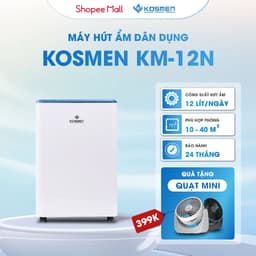 Thumbnail Máy Hút Ẩm Dân Dụng Kosmen KM-12N Công Suất 12 lít/ngày - Hàng Chính Hãng BH 24 Tháng 1