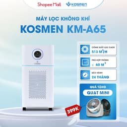 Thumbnail Máy Lọc Không Khí Kosmen KM-A65 Lọc Bằng Ion âm - Hàng Chính Hãng BH 24 Tháng 1