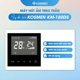 Thumbnail Máy Hút Ẩm Âm Trần Kosmen KM-180DS Công Suất 180 lít/ngày - Hàng Chính Hãng BH 24 tháng 4