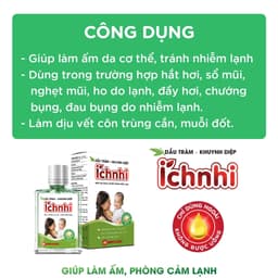 Thumbnail Dầu tràm khuynh diệp Ích Nhi 30ml giúp phòng cảm lạnh, làm ấm, an toàn cho trẻ sơ sinh và phụ nữ có thai, sau sinh 4