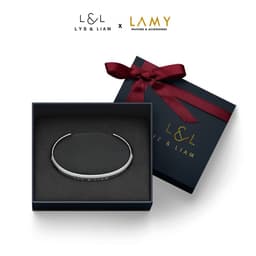 Thumbnail Vòng tay nam nữ Lyz and Liam Classic L&L Cuff Silver - Gift Box Hộp quà tặng nơ đỏ & khắc chữ theo yêu cầu 1