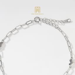 Thumbnail Lắc tay bạc 925 Bảo Tín Mạnh Hải thiết kế mắt xích vuông mix trái tim cá tính BCLTB92KD0-305011 1