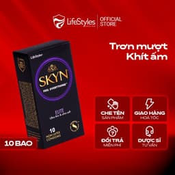 Thumbnail Bao cao su Lifestyles SKYN Extra Lubricated nhiều gel, siêu mỏng, non-latex cao cấp hộp 10bcs 2