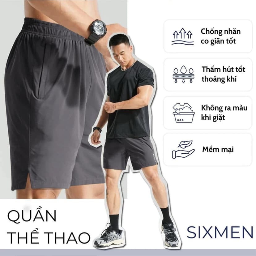 Ảnh Bộ quần áo thể thao SIXMEN [Tặng Kèm Hộp Quà] vải gió cao cấp xịn mềm mại co giãn vận động thoải mái 3