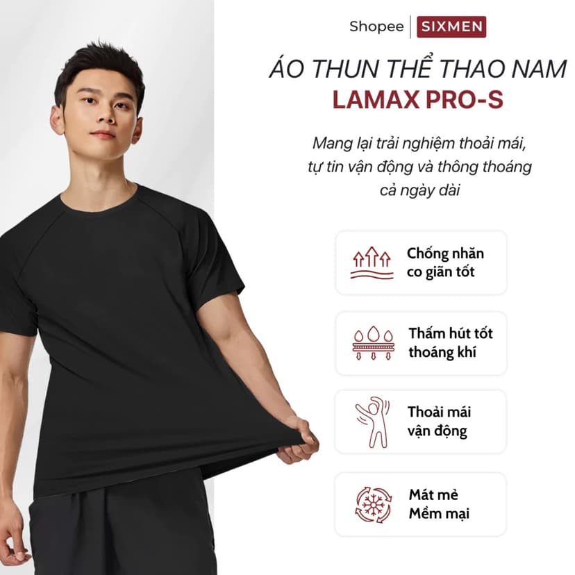 Ảnh Bộ quần áo thể thao SIXMEN [Tặng Kèm Hộp Quà] vải gió cao cấp xịn mềm mại co giãn vận động thoải mái 4