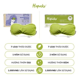 Thumbnail Túi Chườm Mắt Thảo Dược Hapaku, Giảm Nhức Mỏi Mắt, Thư Giãn Ngủ Ngon 2