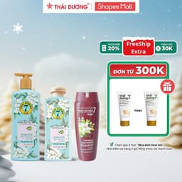 Thumbnail Bộ Dầu gội xả Thảo dược Thái Dương 7 Hoa Bưởi Tây 500ml/ 200ml dành cho tóc gàu ngứa, nấm da đầu 2