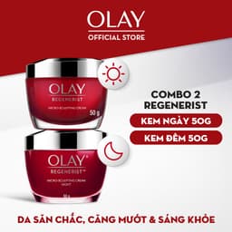 Thumbnail Combo 2: Kem Dưỡng Ẩm OLAY REGENERIST Ngày & Đêm Căng Mướt, Sáng Khỏe & Phục Hồi Dấu Hiệu Lão Hóa 50G X2 2