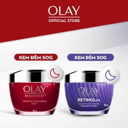 Thumbnail Combo 2: Kem Dưỡng Ẩm Ban Đêm: OLAY REGENERIST 50G & OLAY RETINOL24 50G 2