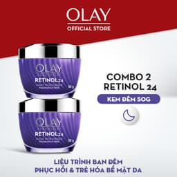 Thumbnail Combo 2: Kem Dưỡng Ẩm Ban Đêm OLAY RETINOL24 Giúp Mờ Nếp Nhăn 50G X2 2