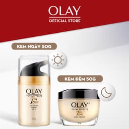 Thumbnail COMBO 2 Kem Dưỡng Ngày & Đêm Phục Hồi & Ngăn 7 Dấu Hiệu Lão Hóa OLAY TOTAL EFFECTS 50G X2 2