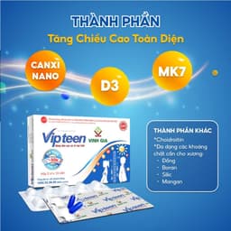 Thumbnail Viên Uống Tăng Chiều Cao Vipteen Vinh Gia, Giúp Thể Lực Tốt Cho Trẻ 9 -18 Tuổi (Hộp/ 20v) 2