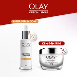Thumbnail Combo 2: Kem Dưỡng Ẩm Ban Đêm OLAY LUMINOUS + Super Serum OLAY LUMINOUS NIACINAMIDE VITAMIN C (50G + 30ML) 2