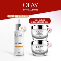 Thumbnail Combo 3: Kem Dưỡng Ẩm Ngày, Đêm OLAY LUMINOUS + Super Serum OLAY LUMINOUS NIACINAMIDE VITAMIN C (50G X2 + 30ML) 2