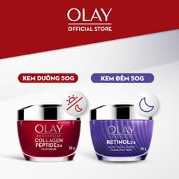 Thumbnail Combo 2: Kem Dưỡng Ẩm OLAY COLLAGEN Peptide24 50G & OLAY RETINOL24 50G Căng Mướt & Mờ Nếp Nhăn 2