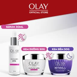 Thumbnail Combo 3: Kem Dưỡng Ẩm OLAY RETINOL24 50G, Kem Dưỡng Ẩm & Super Serum Sáng Da OLAY LUMINOUS AHA 50G + 30ML 2