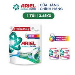 Thumbnail Nước Giặt ARIEL Chuyên Gia Cửa Trên Ngăn Lem Màu Hương Downy Nắng Sớm/ Nước Hoa Túi 3.65KG 3